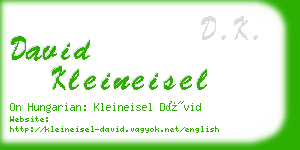 david kleineisel business card